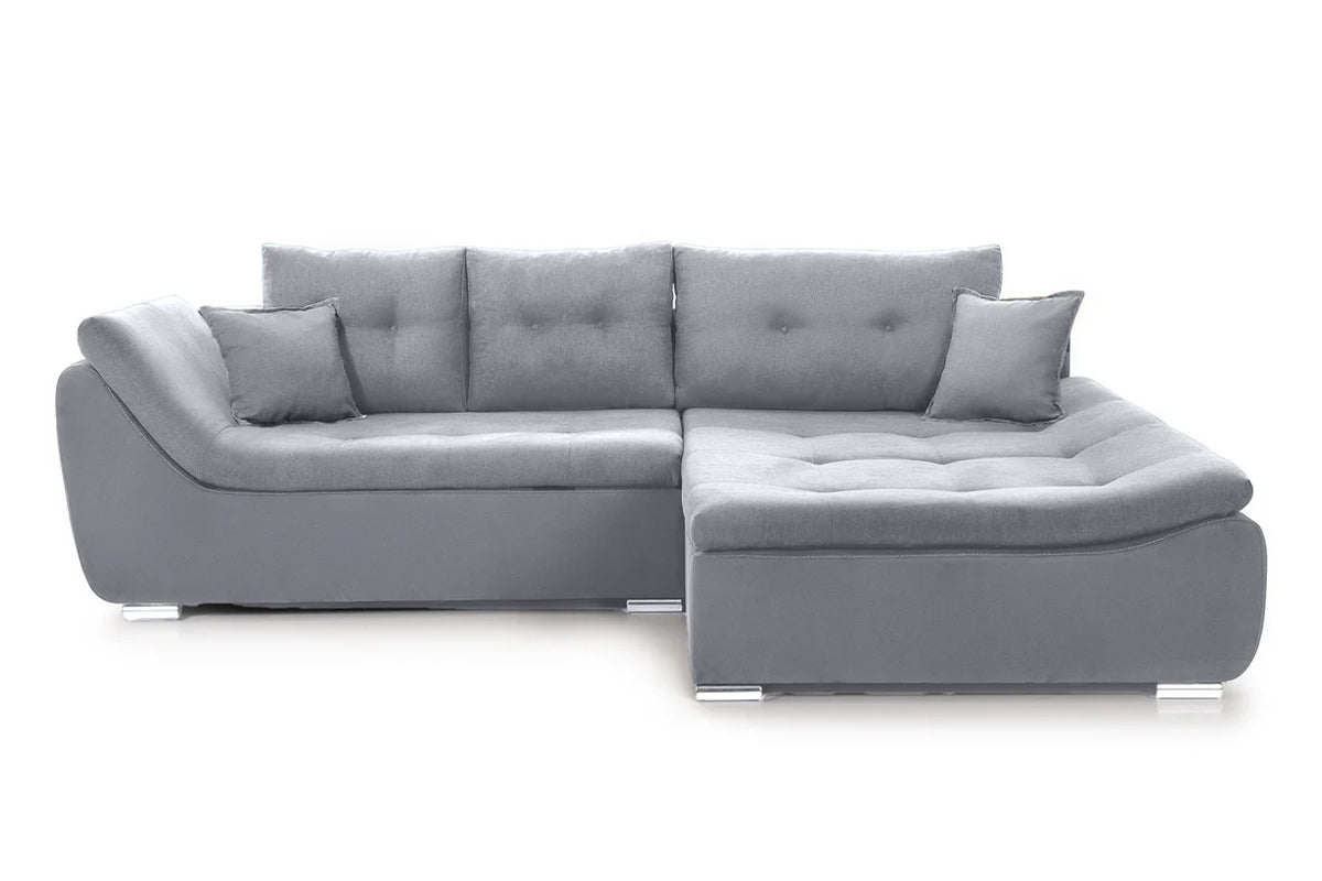 Colțar Extensibil LORENZO, cu ladă de depozitare, variante stânga/dreapta 280x180x70 cm Dreapta Gri-Deschis-Enjoy Prestige Home