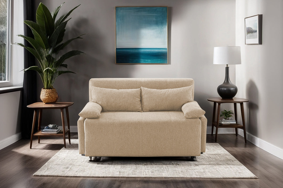 Canapea Extensibilă 2 locuri OSLO, 154x122x90 cm, #color_Bej-Loft