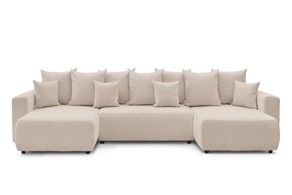 Colțar Extensibil, în formă de U, LIVIGNO, cu ladă de depozitare, 347x154x80 cm Bej-Anthology Prestige Home