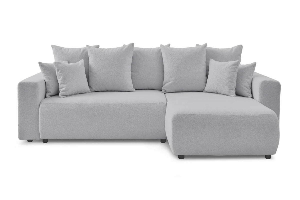 Colțar Extensibil LIVIGNO, cu ladă de depozitare, șezlong interschimbabil, 271x153x95 cm Gri-Deschis-Anthology Dreapta Prestige Home