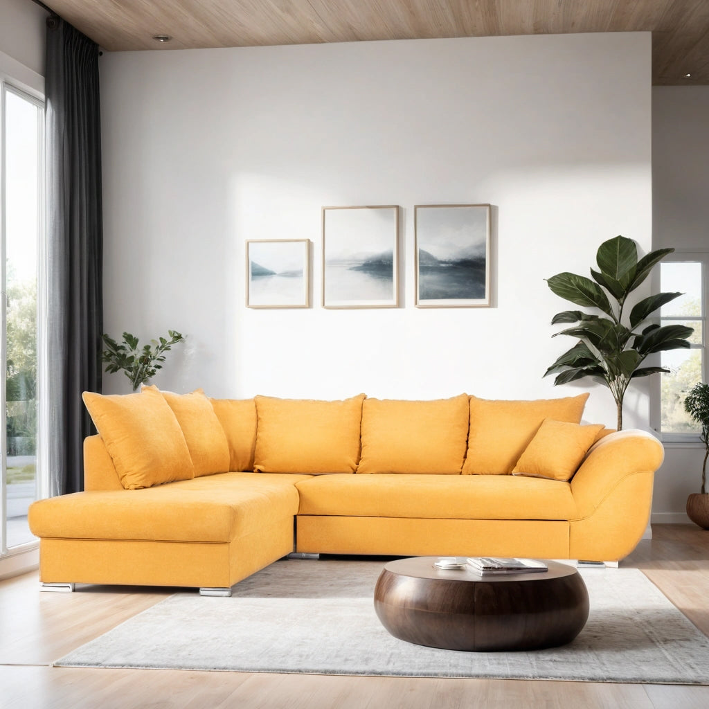Colțar Extensibil SANTOS, variante stânga/dreapta, 295x215x80 cm Prestige Home