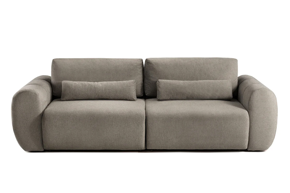 Canapea Extensibilă 3 locuri VERSA, cu 2 lăzi depozitare, 260x110x85 cm Gri-Inchis-Loft Prestige Home