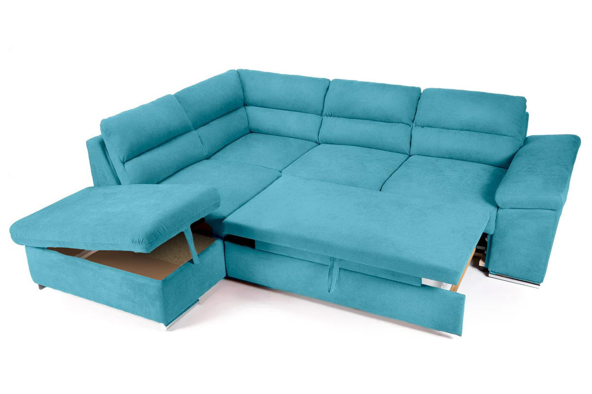 Colțar Extensibil ALONSO, cu ladă de depozitare, variante stânga/dreapta 260x220x85 cm Prestige Home