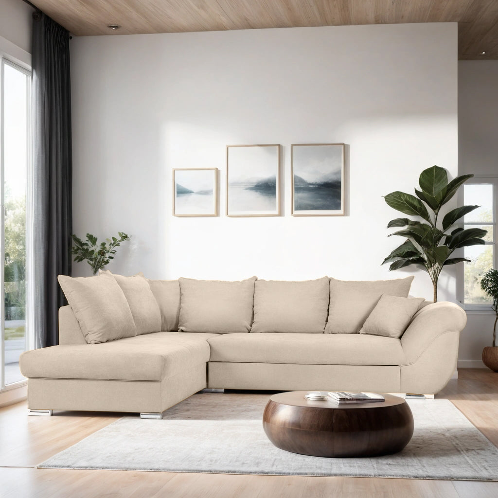 Colțar Extensibil SANTOS, variante stânga/dreapta, 295x215x80 cm Prestige Home