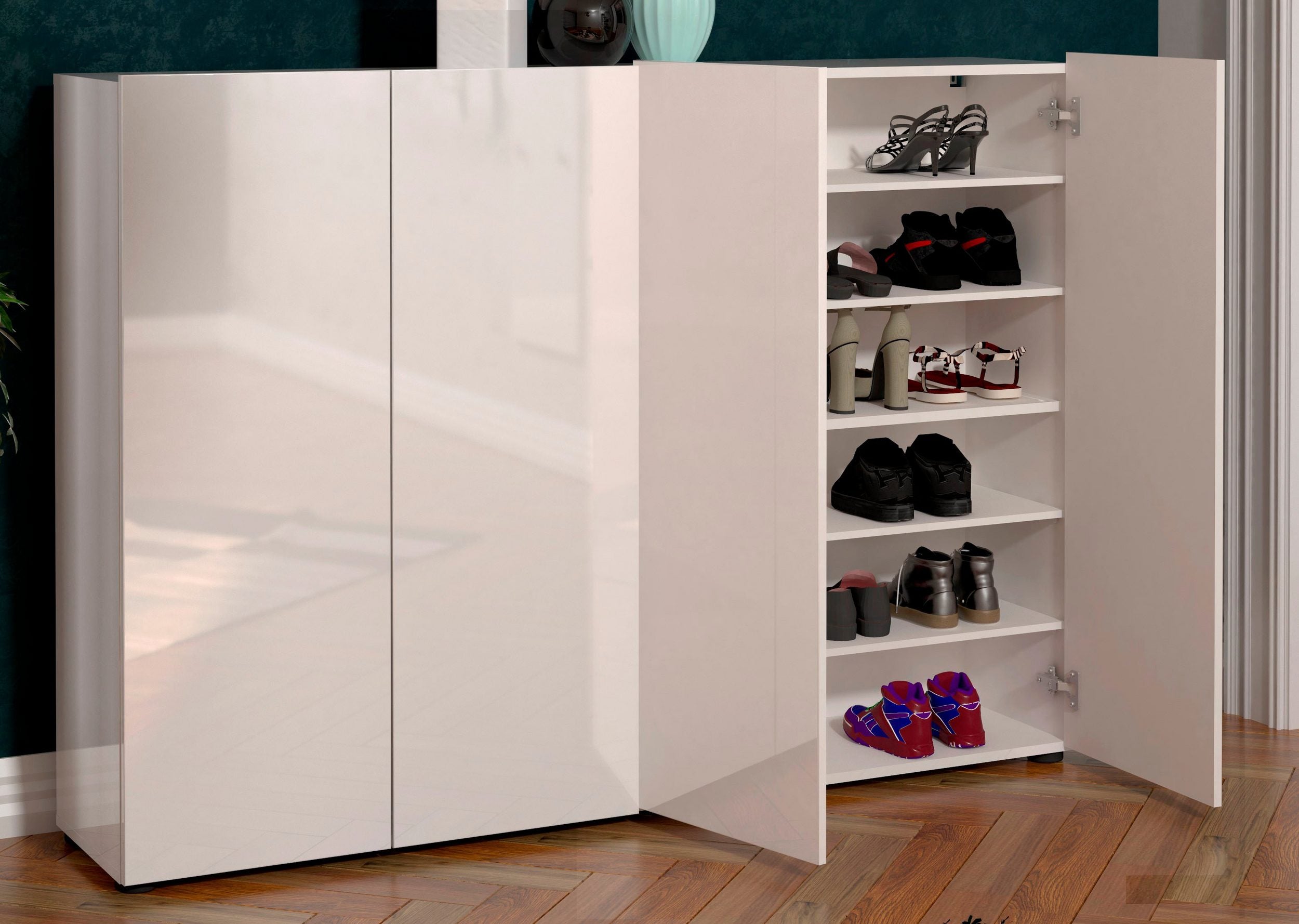 Pantofar Mister, Alb lucios, 160 cm latime Arboteca