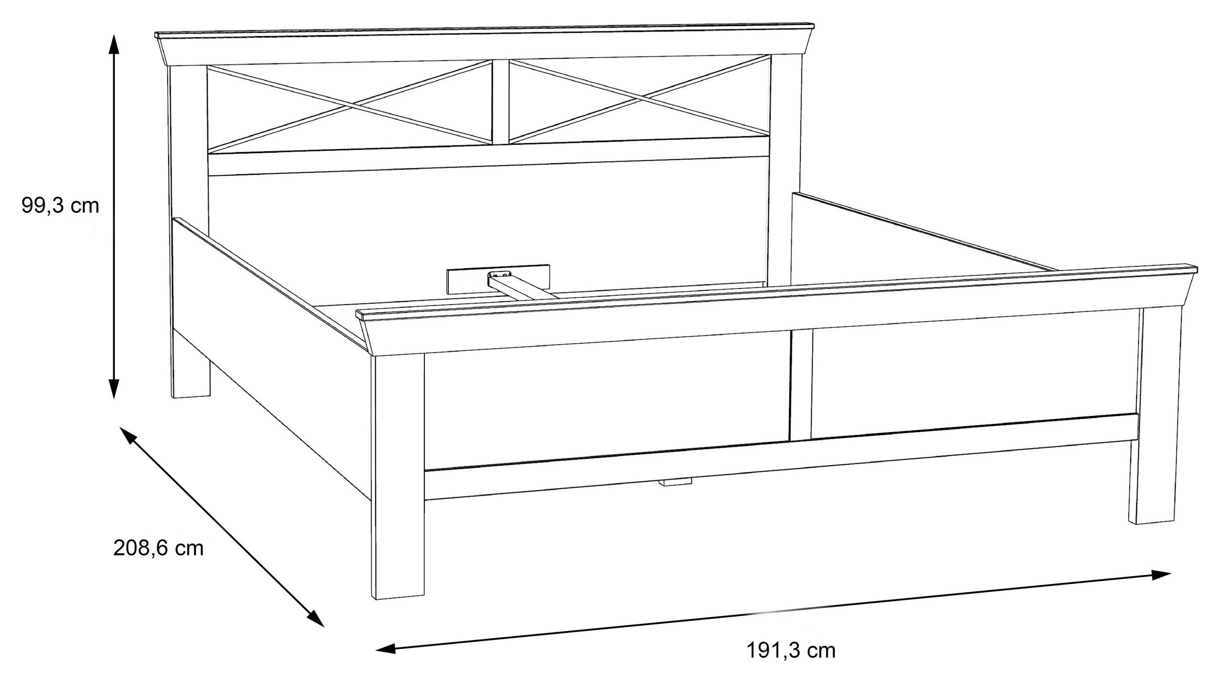 Set dormitor Kashmir, 4 piese , alb rustic Arboteca