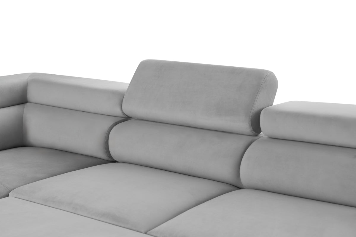 Colțar Extensibil, în formă de U, TIME NEW, cu 2 lăzi de depozitare, cu tetiere reglabile, 360x220x95 cm Prestige Home