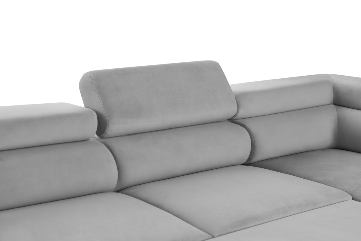 Colțar Extensibil, în formă de U, TIME NEW, cu 2 lăzi de depozitare, cu tetiere reglabile, 360x220x95 cm Prestige Home