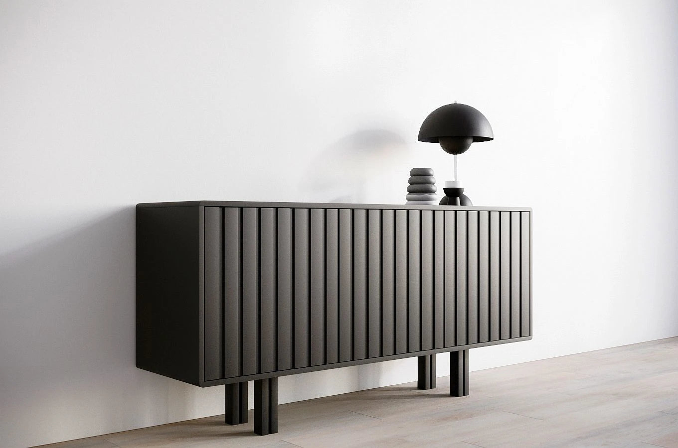 Comoda Visage, Negru, 149 cm Arboteca