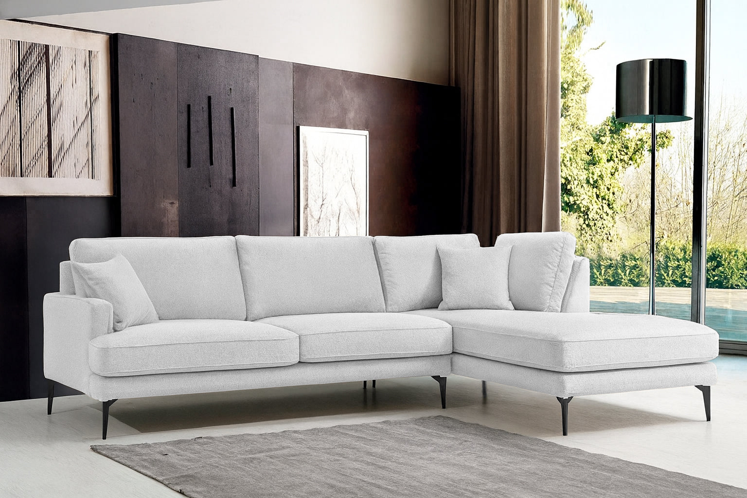 Colțar Fix AZURRO, 280x90/180x85 cm Prestige Home
