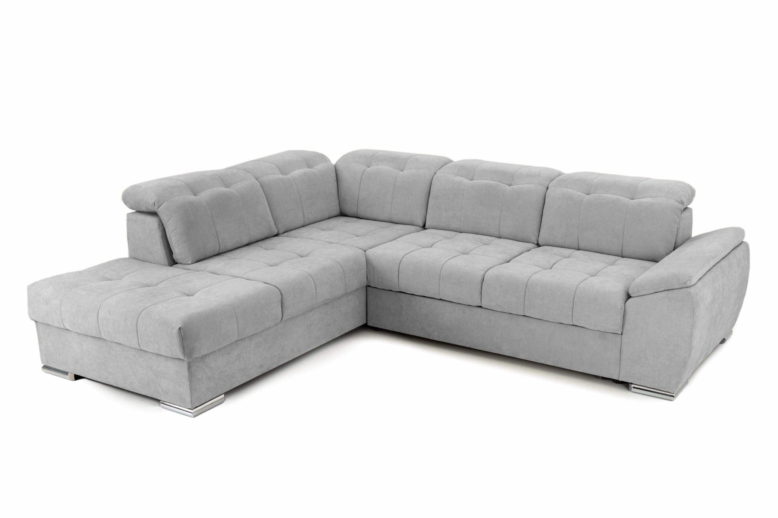 Colțar Extensibil ENZO, cu tetiere, variante stânga/dreapta, 255x220x100 cm Prestige Home