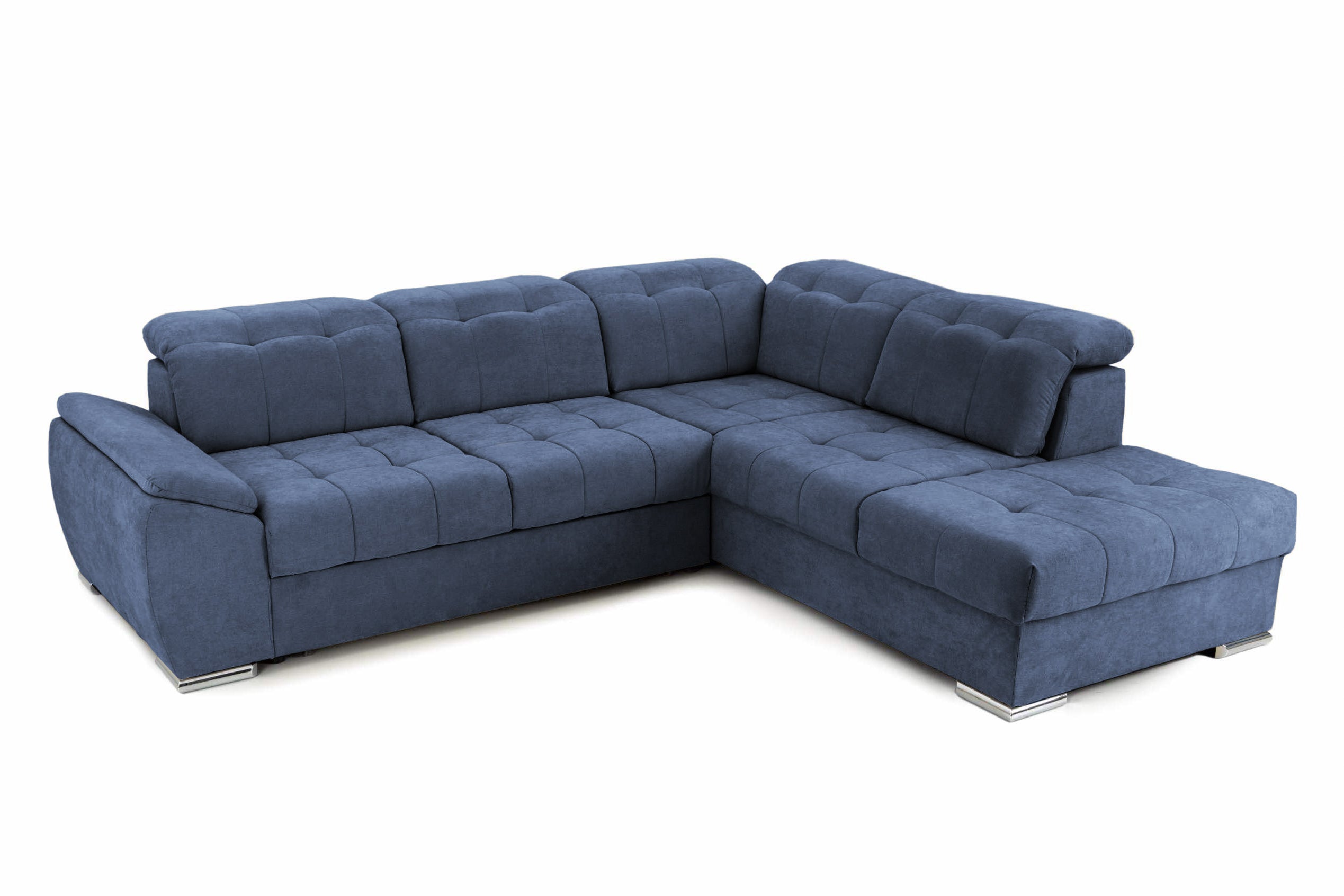 Colțar Extensibil ENZO, cu tetiere, variante stânga/dreapta, 255x220x100 cm Prestige Home