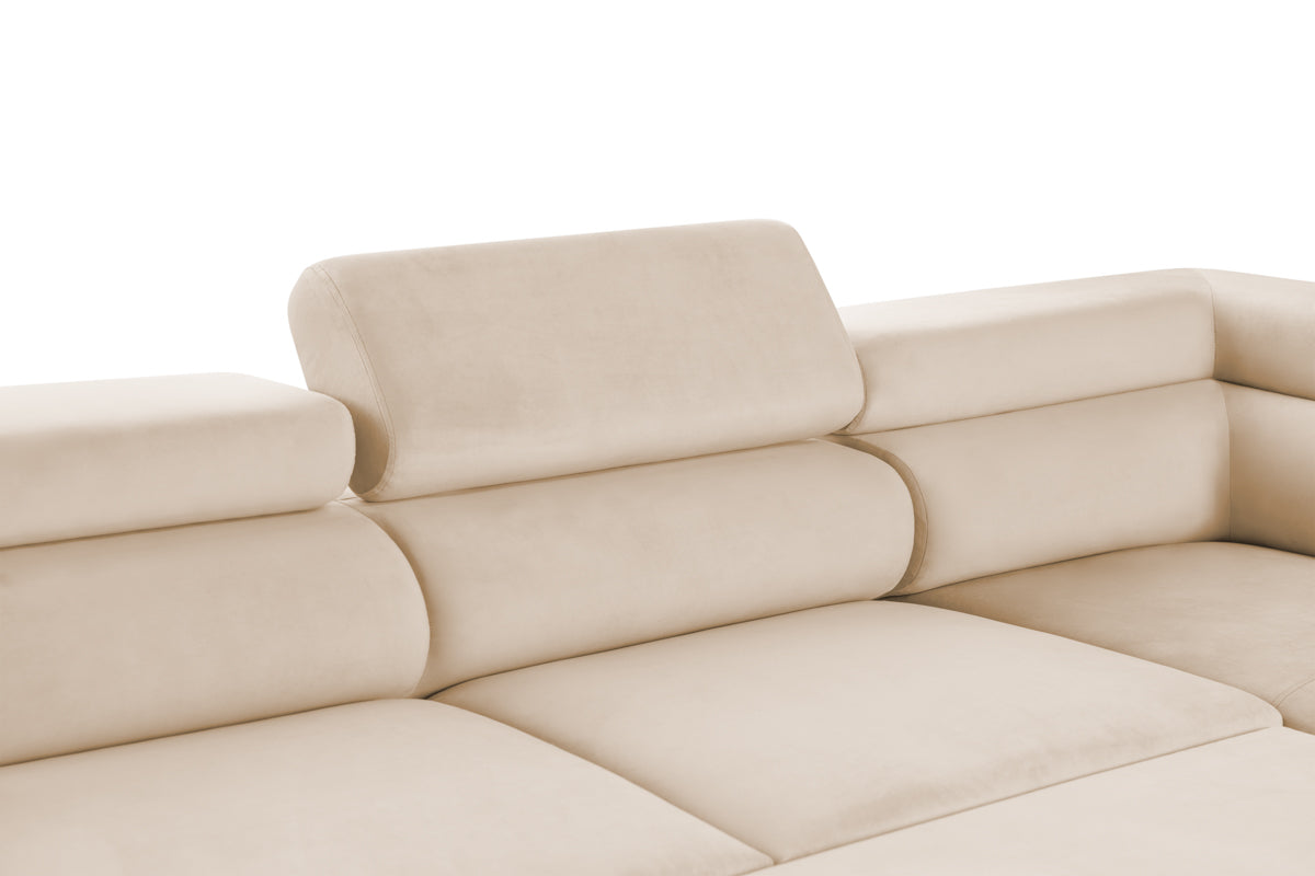 Colțar Extensibil, în formă de U, TIME NEW, cu 2 lăzi de depozitare, cu tetiere reglabile, 360x220x95 cm Prestige Home