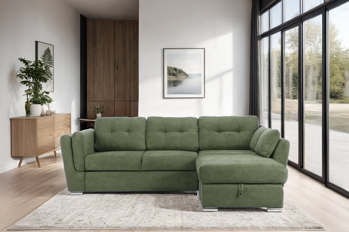 Colțar Extensibil JAZZ, cu ladă depozitare, 245 x 205 x 90 cm Prestige Home