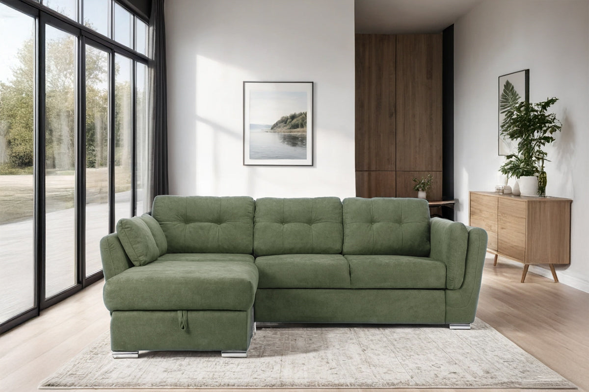 Colțar Extensibil JAZZ, cu ladă depozitare, 245 x 205 x 90 cm Prestige Home