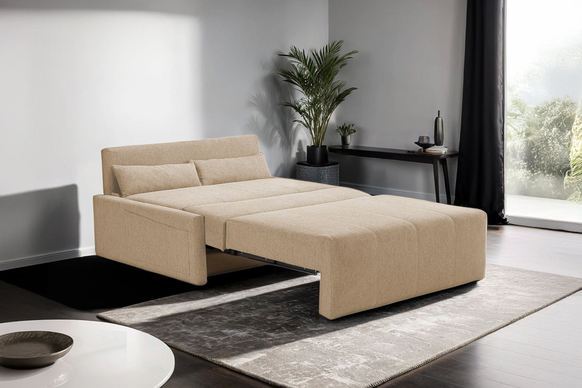 Canapea Extensibilă 2 locuri OSLO, 154x122x90 cm, #color_Bej-Loft