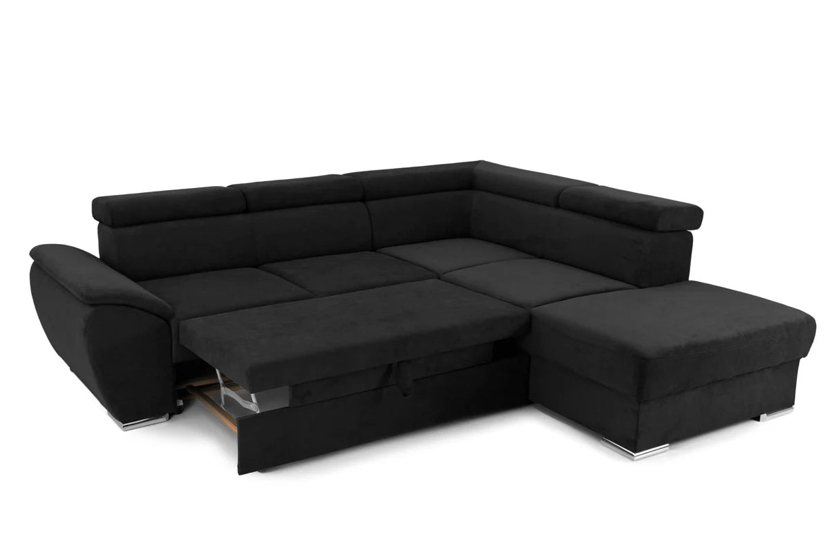 Colțar Extensibil CUBA, cu tetiere reglabile, variante stânga/dreapta 266x232x80 cm Prestige Home