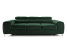 Canapea Extensibilă 3 locuri TIME, cu tetiere reglabile, cu suport lombar, 255x97x94 cm #color_Verde-Padure-Velluto