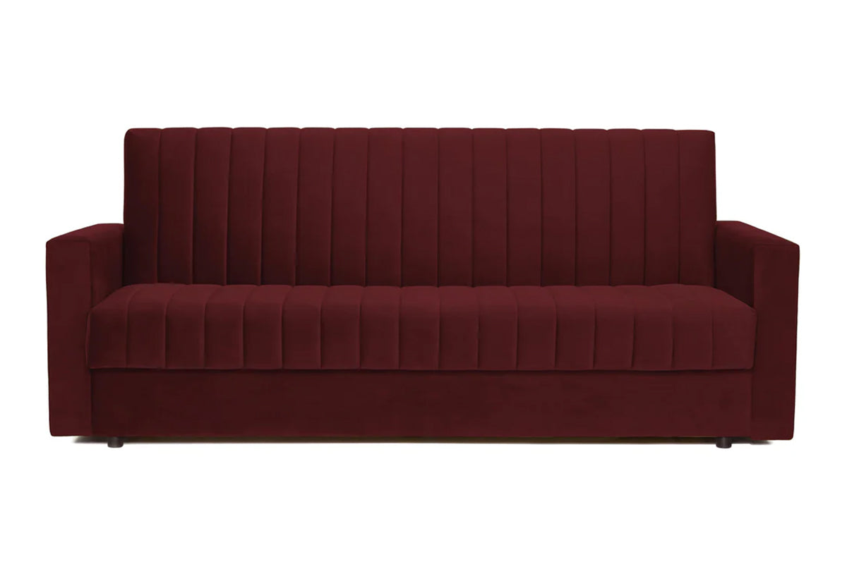 Canapea Extensibilă 3 locuri EMERALD, cu ladă de depozitare, 215x70x90 cm Velutto-Bordeaux Prestige Home