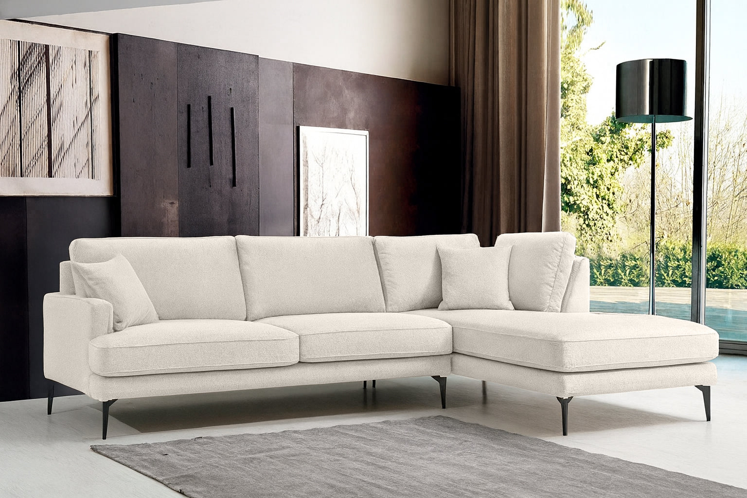 Colțar Fix AZURRO, 280x90/180x85 cm Prestige Home