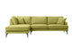 Colțar Fix AZURRO, 280x90/180x85 cm Stanga Verde-Olive-Mystery Prestige Home