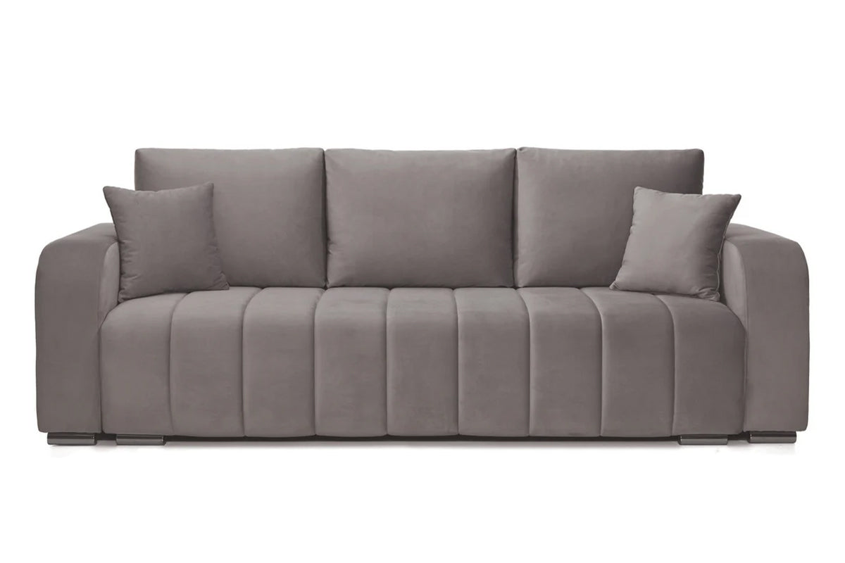 Canapea Extensibilă 3 locuri DIEGO, cu ladă de depozitare, 230x92x90 cm Velutto-Gri Prestige Home