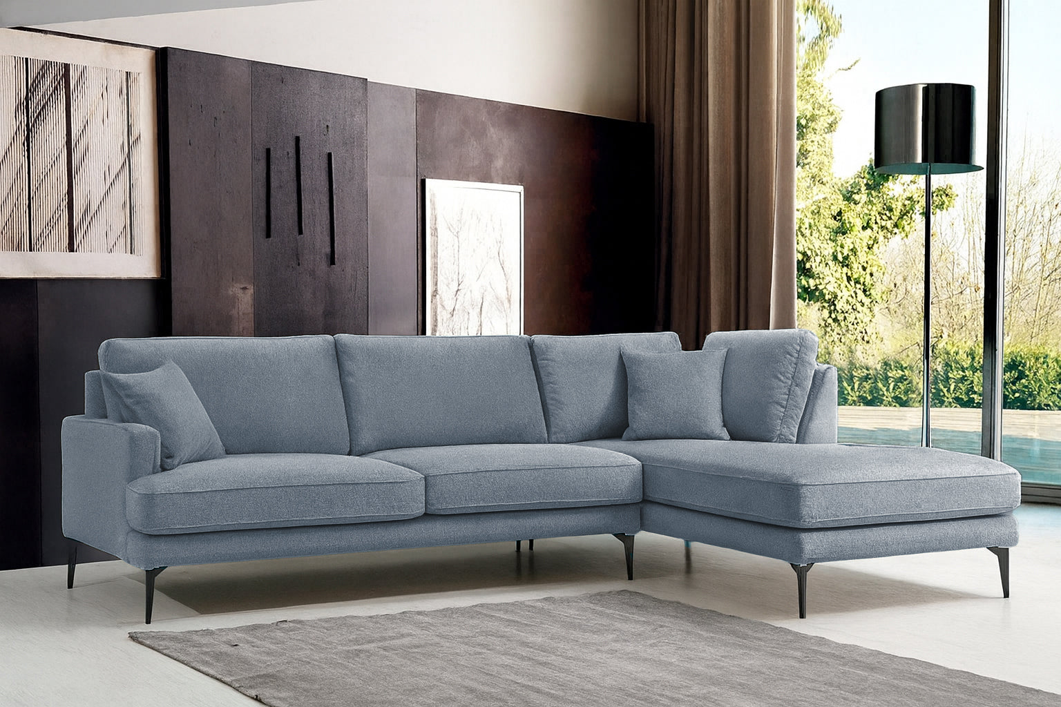 Colțar Fix AZURRO, 280x90/180x85 cm Prestige Home
