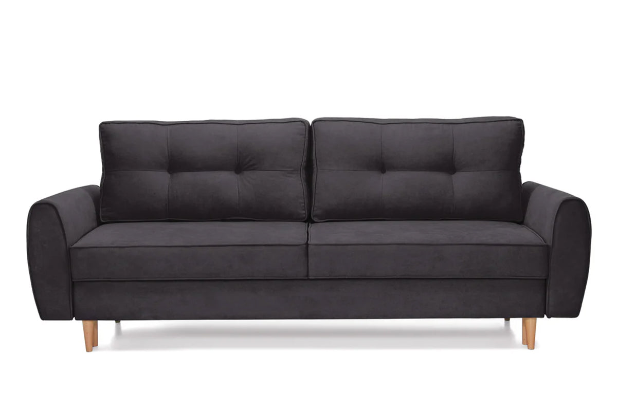 Canapea Extensibilă 3 locuri, RIGA, cu ladă de depozitare, 229x90x90 cm Gri-Inchis-Enjoy Prestige Home
