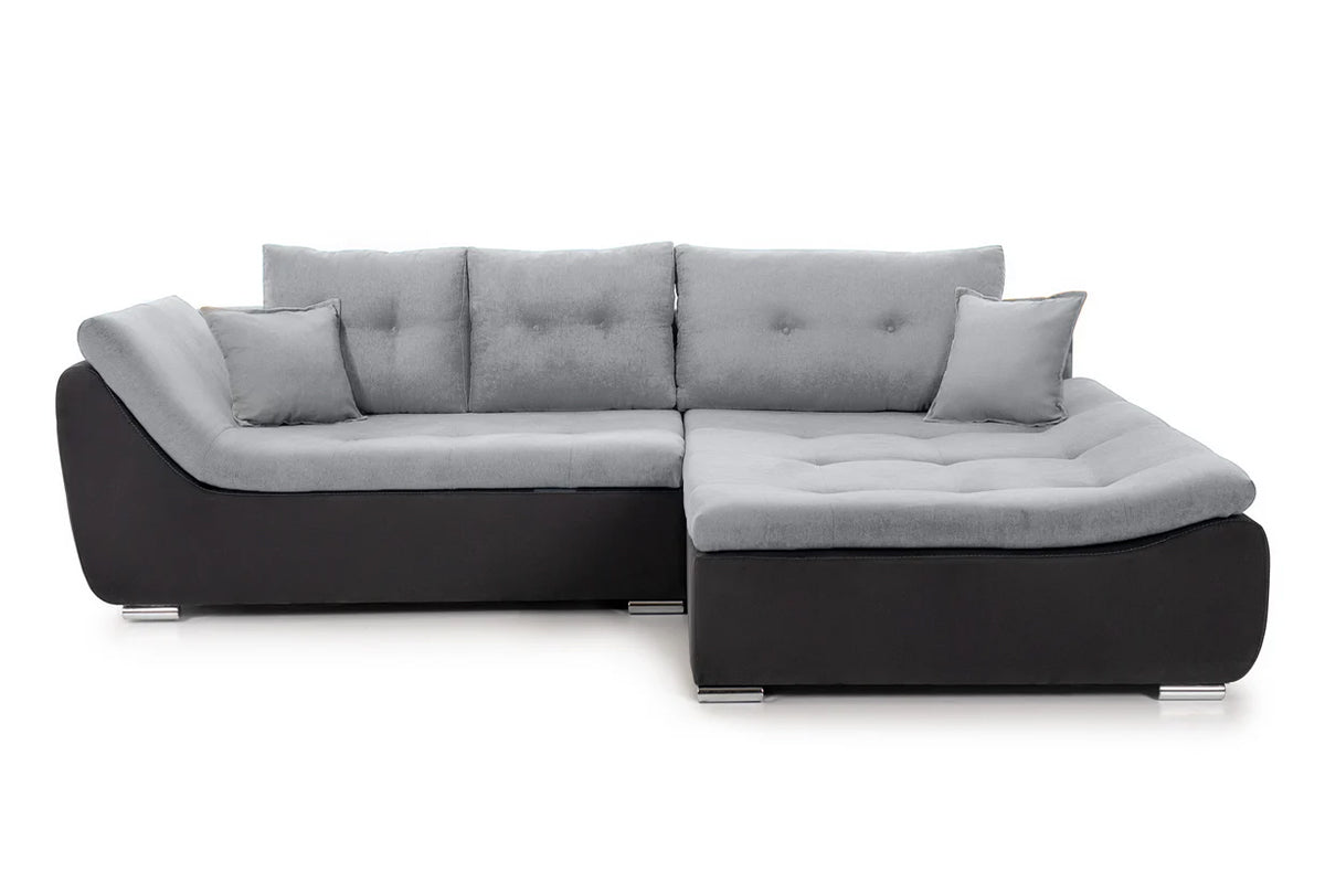 Colțar Extensibil LORENZO, cu ladă de depozitare, variante stânga/dreapta 280x180x70 cm Dreapta Gri-Deschis-Gri-Inchis-Enjoy Prestige Home