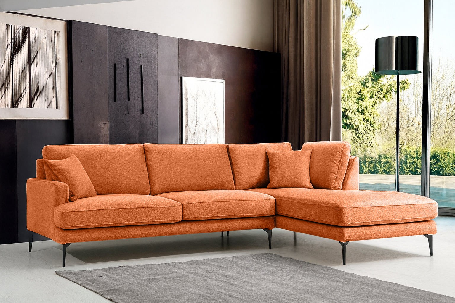 Colțar Fix AZURRO, 280x90/180x85 cm Prestige Home