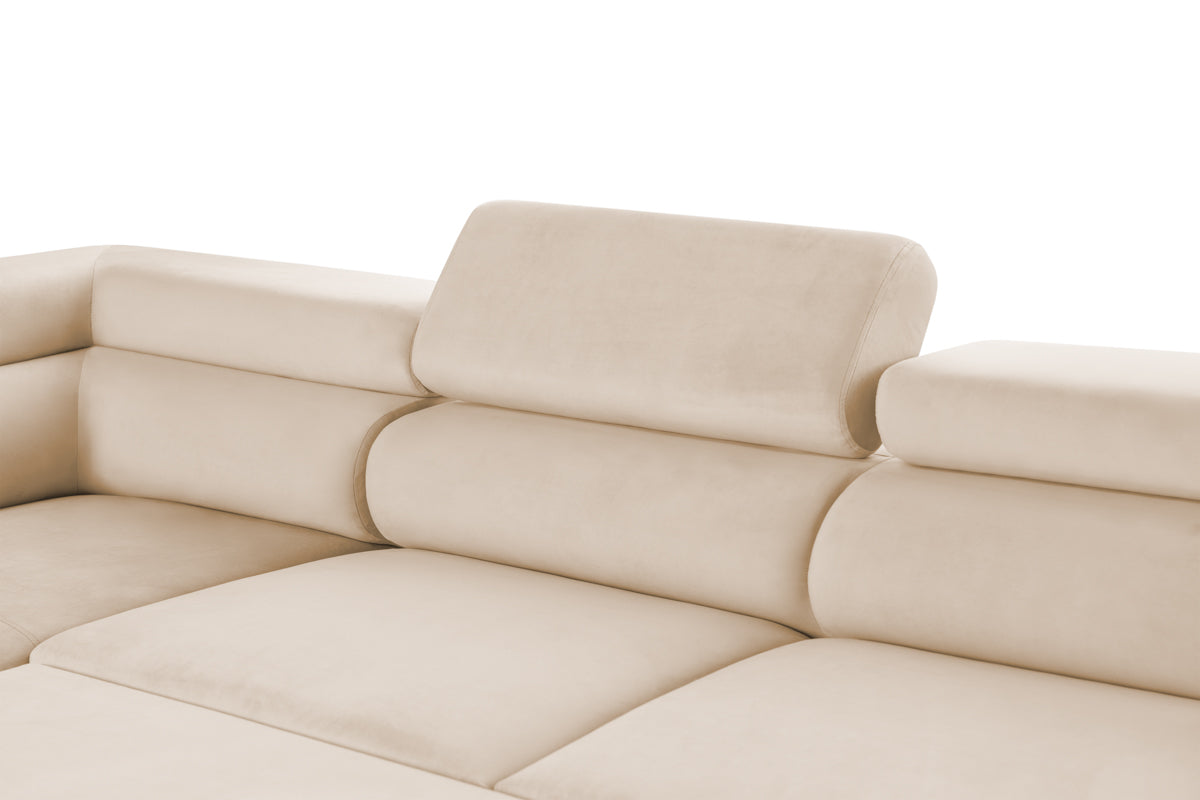 Colțar Extensibil, în formă de U, TIME NEW, cu 2 lăzi de depozitare, cu tetiere reglabile, 360x220x95 cm Prestige Home
