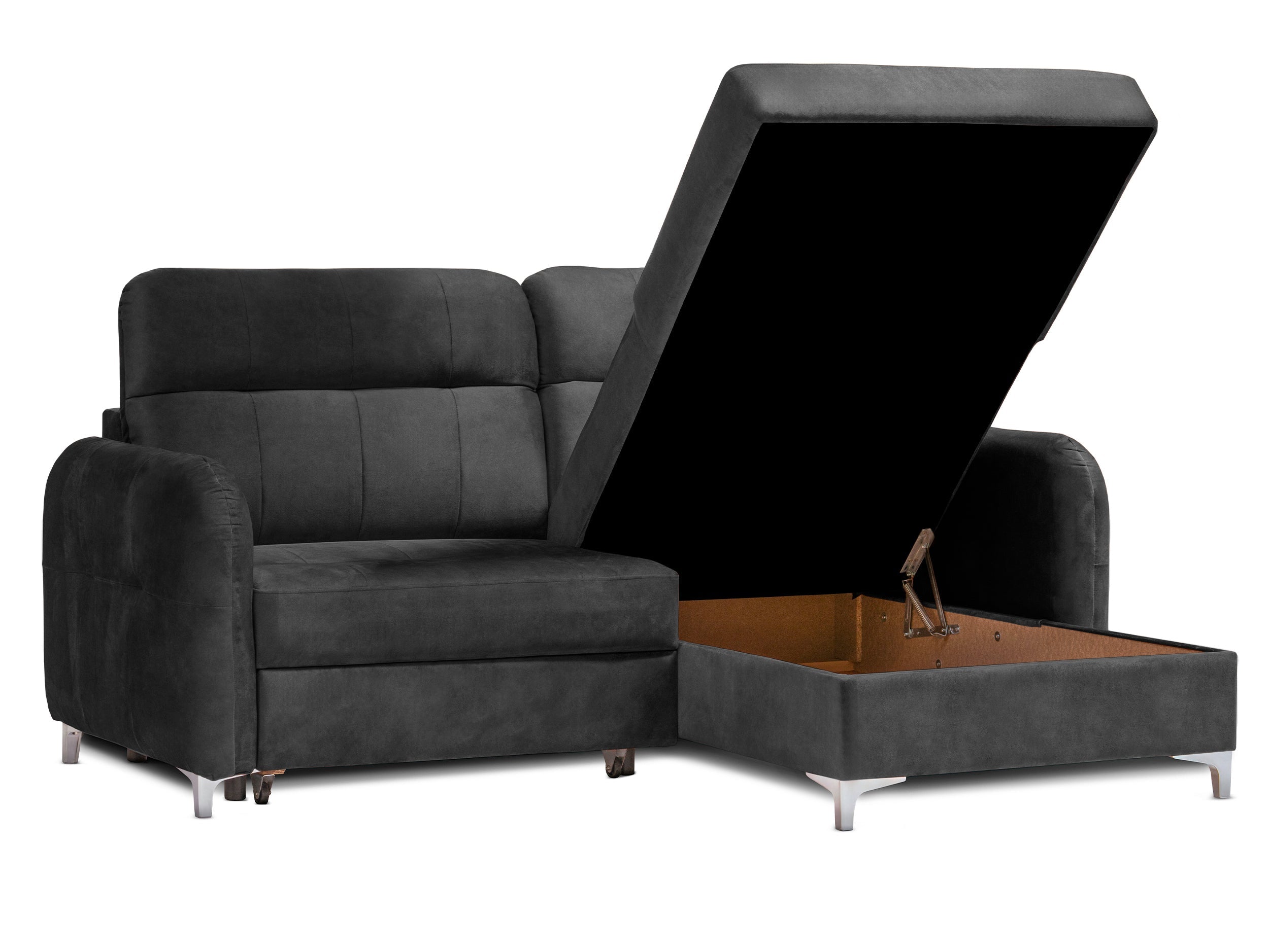 Colțar Extensibil STUDIO, cu lada depozitare, cu tetiere reglabile, 220 x 160 x 105 cm Prestige Home