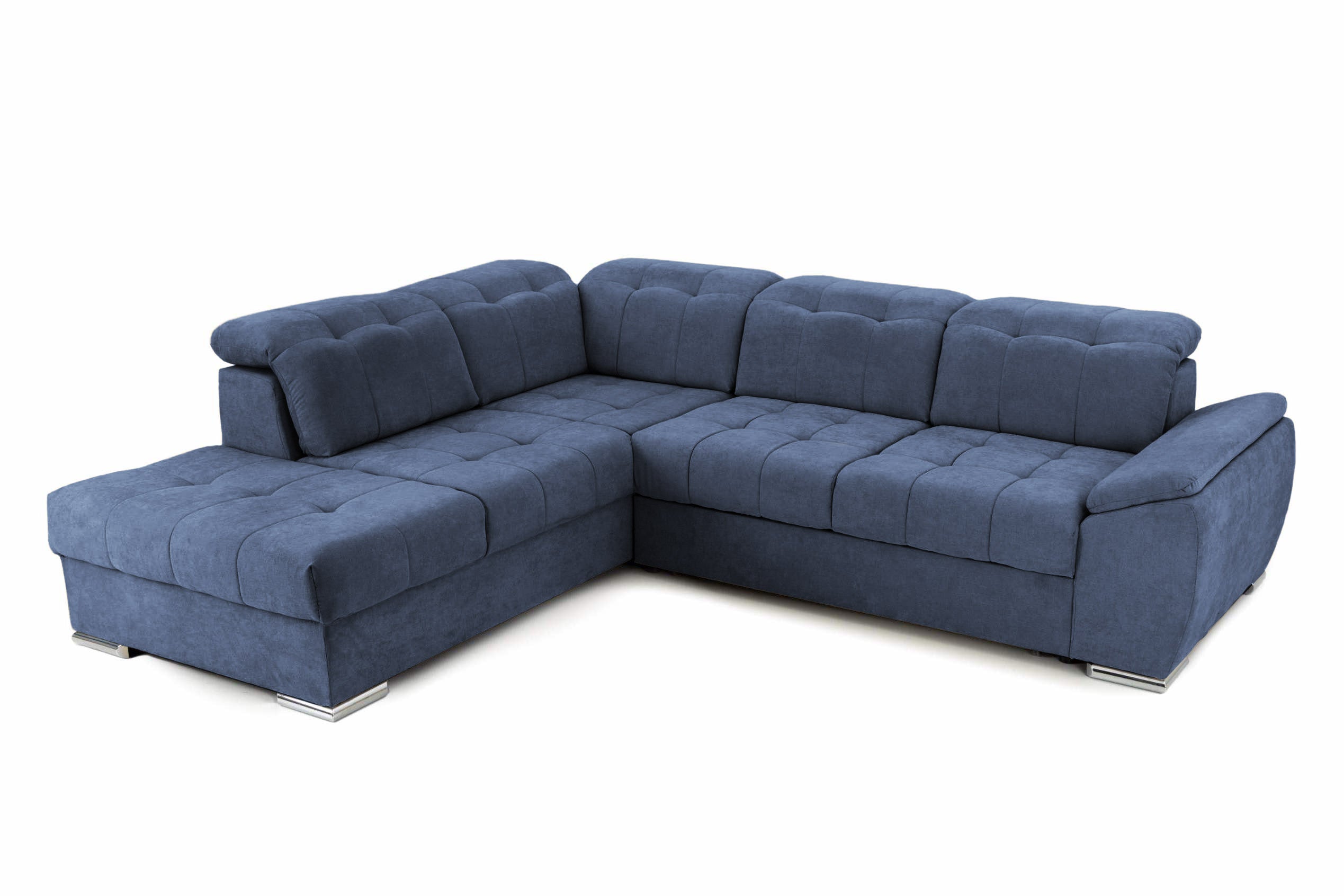 Colțar Extensibil ENZO, cu tetiere, variante stânga/dreapta, 255x220x100 cm Prestige Home