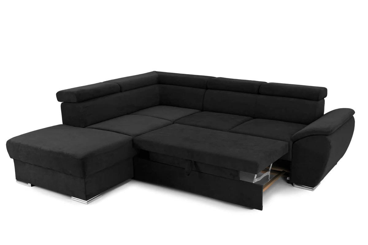 Colțar Extensibil CUBA, cu tetiere reglabile, variante stânga/dreapta 266x232x80 cm Prestige Home