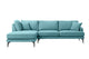 Colțar Fix AZURRO, 280x90/180x85 cm Stanga Turcoaz-Mystery Prestige Home