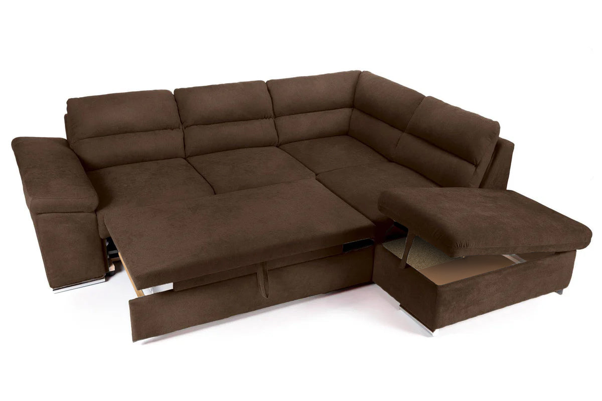 Colțar Extensibil ALONSO, cu ladă de depozitare, variante stânga/dreapta 260x220x85 cm Prestige Home
