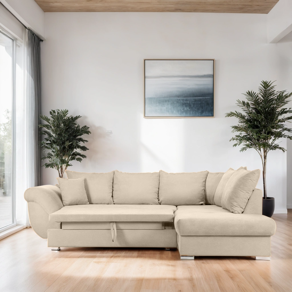 Colțar Extensibil SANTOS, variante stânga/dreapta, 295x215x80 cm Prestige Home