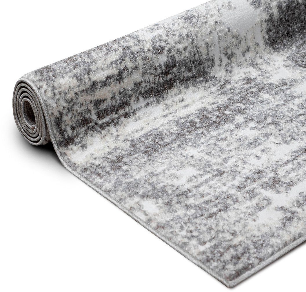 Covor Salsa, design patchwork vintage, gri, 280×380 cm, 9 mm Arboteca