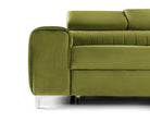 Canapea Extensibilă 3 locuri TIME, cu tetiere reglabile, cu suport lombar, 255x97x94 cm #color_Verde-Olive-Velluto