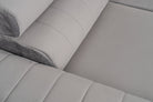 Canapea Extensibilă 3 locuri TIME, cu tetiere reglabile, cu suport lombar, 255x97x94 cm #color_Gri-Silver-Velluto