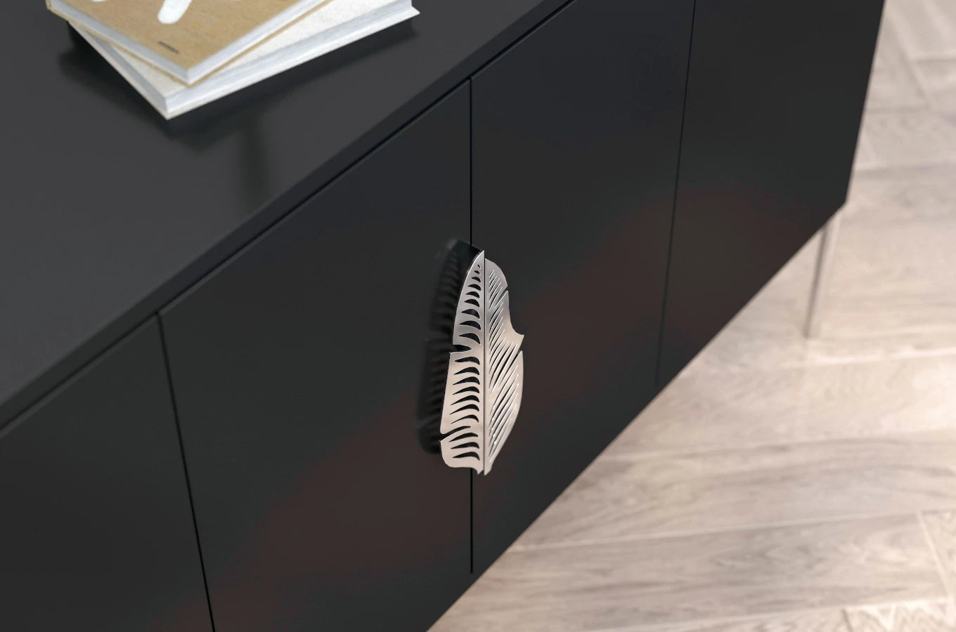 Comoda Ayana, Negru / Argintiu Arboteca