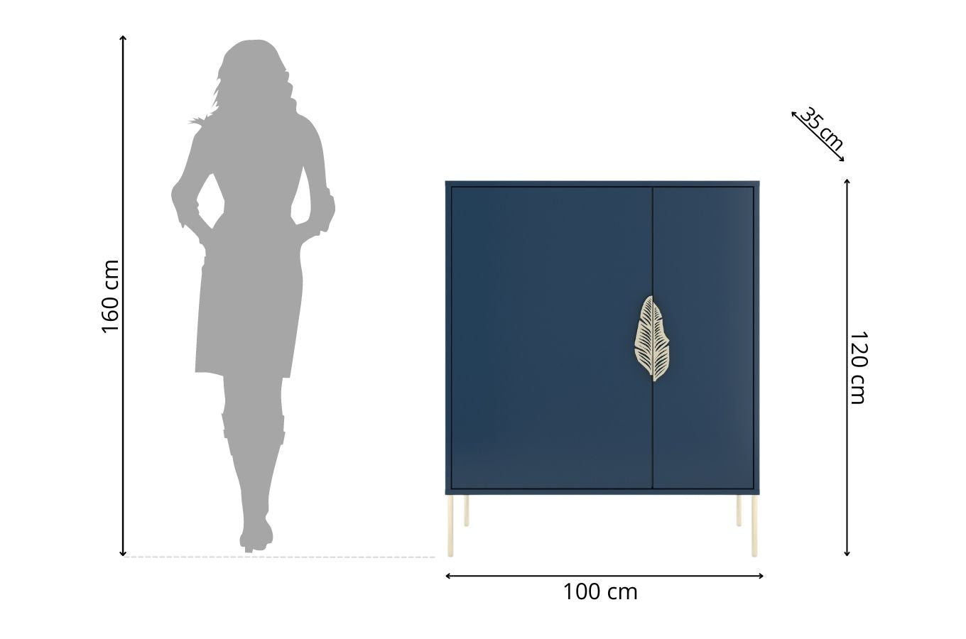 Pantofar Ayana, Albastru/Auriu Arboteca