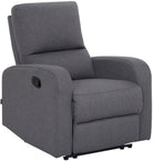 Fotoliu recliner Tournay cu suport picioare, textil gri închis Arboteca