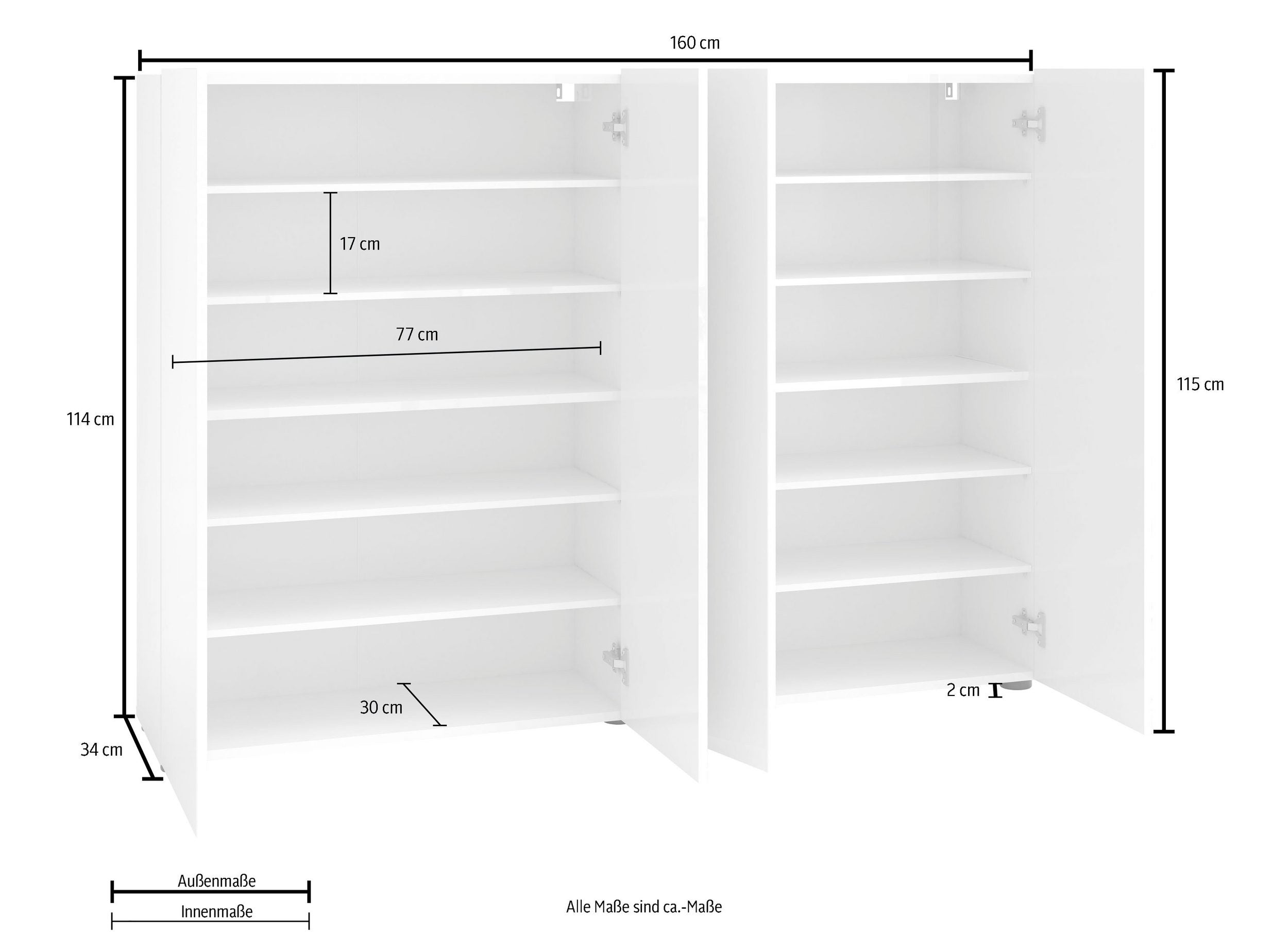 Pantofar Mister, Alb lucios, 160 cm latime Arboteca