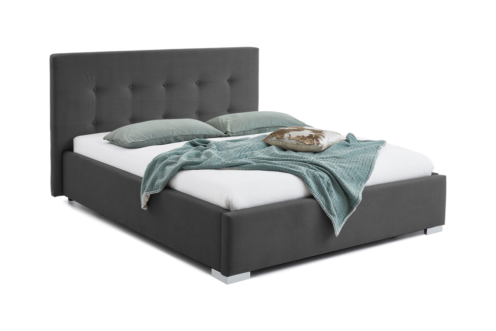 Pachet Pat + Saltea 160x200 Cozy Double Swing-Antracit Arboteca