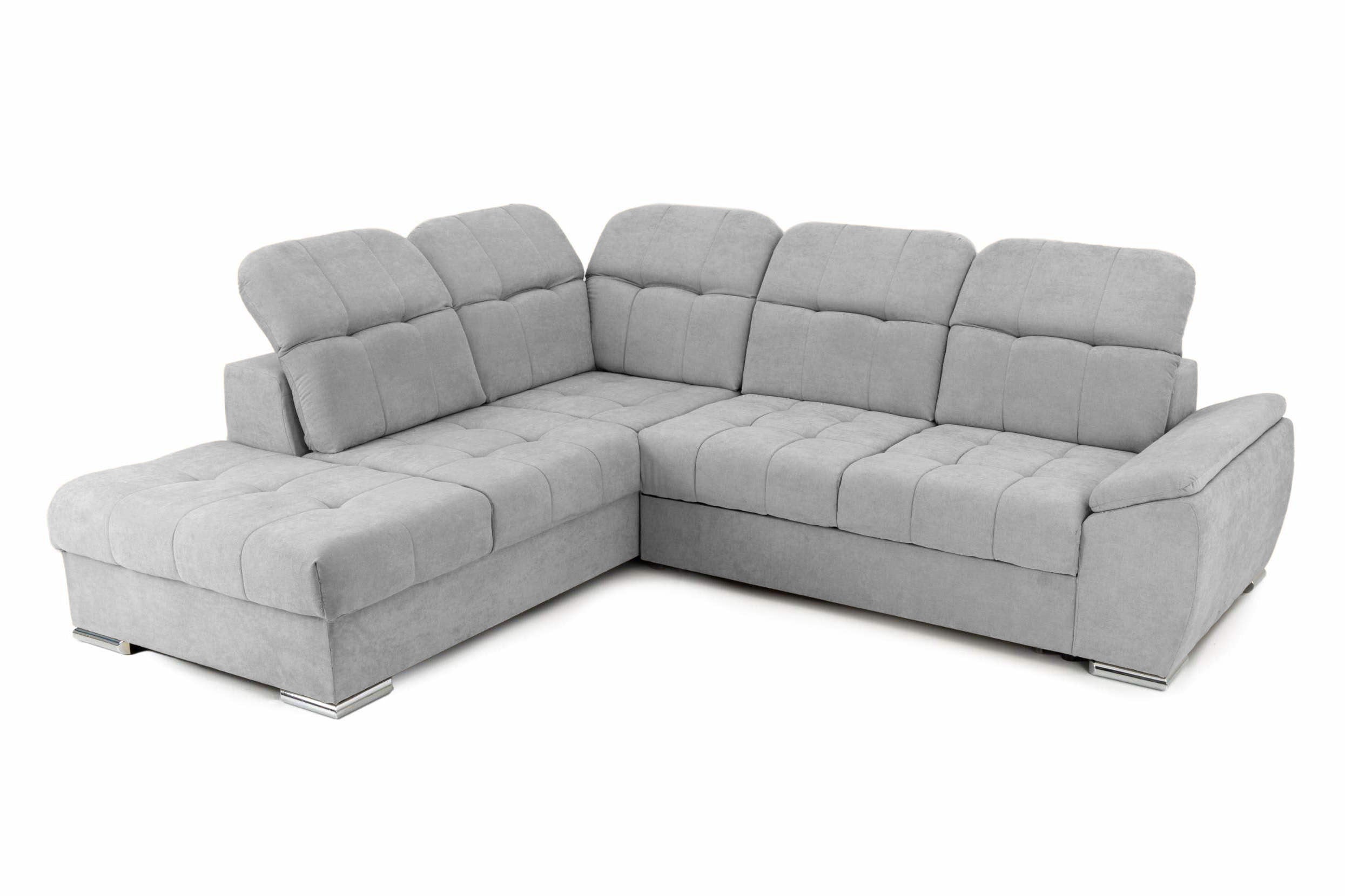 Colțar Extensibil ENZO, cu tetiere, variante stânga/dreapta, 255x220x100 cm Prestige Home