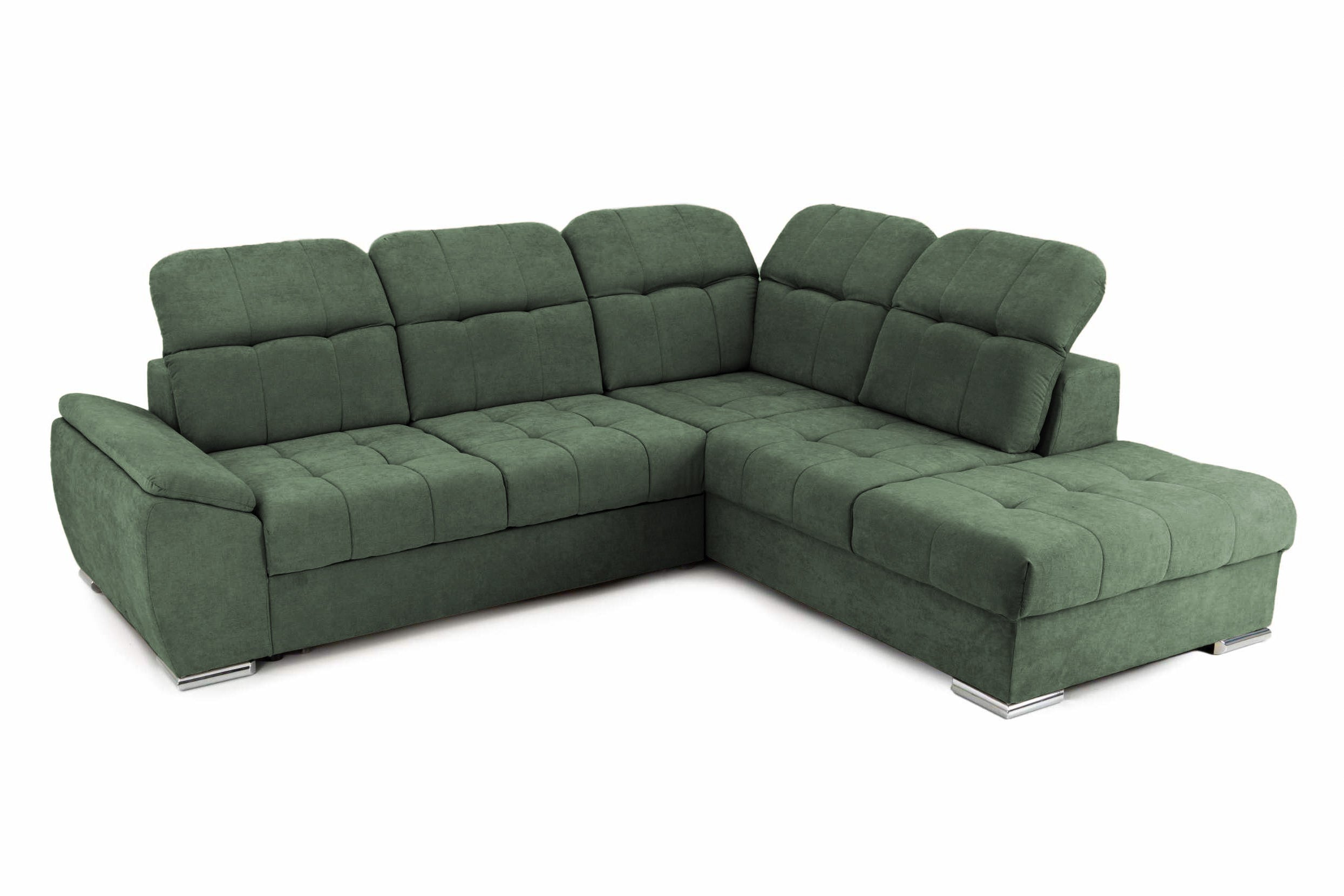 Colțar Extensibil ENZO, cu tetiere, variante stânga/dreapta, 255x220x100 cm Prestige Home