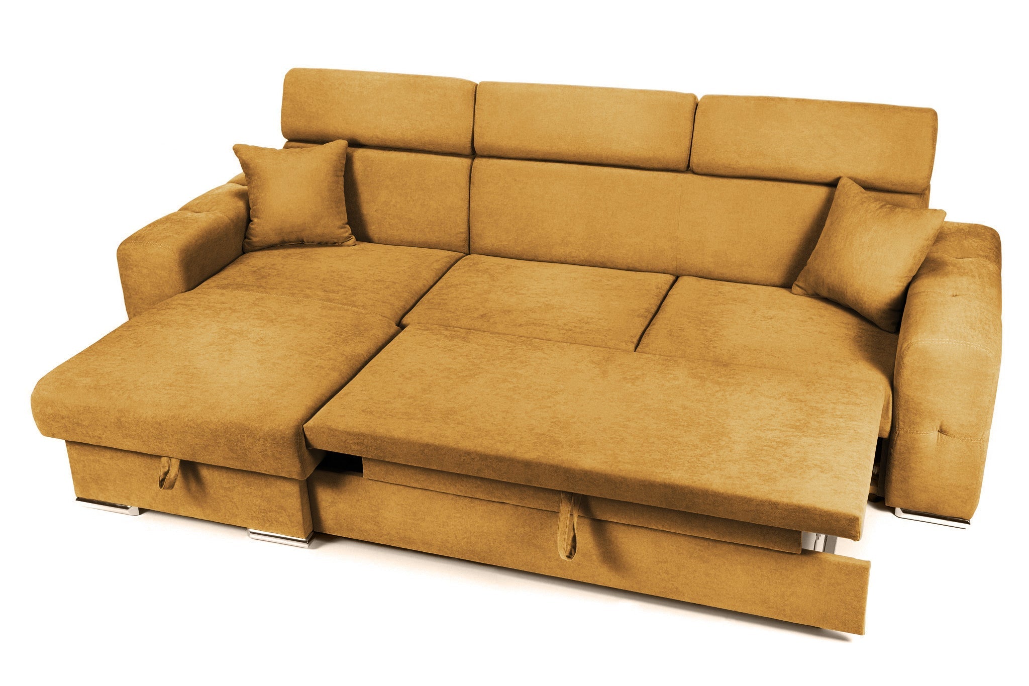 Colțar Extensibil BELLAGIO, șezlong interschimbabil, cu ladă de depozitare, cu tetiere reglabile, 280x170x100 cm Prestige Home