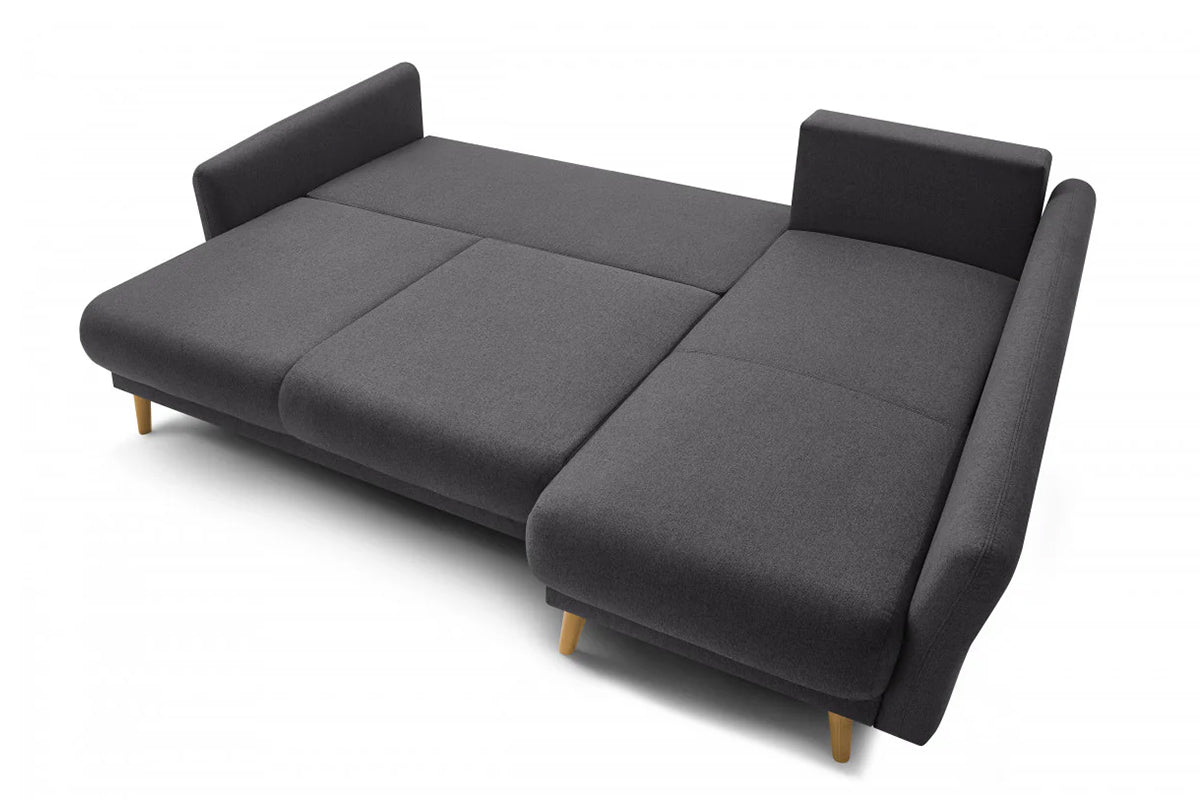 Colțar Extensibil JULIET, cu ladă de depozitare, variante stânga/dreapta, 240x166x95 cm - Prestigehome.ro - Canapea - Prestige #color_Gri-Inchis-Como