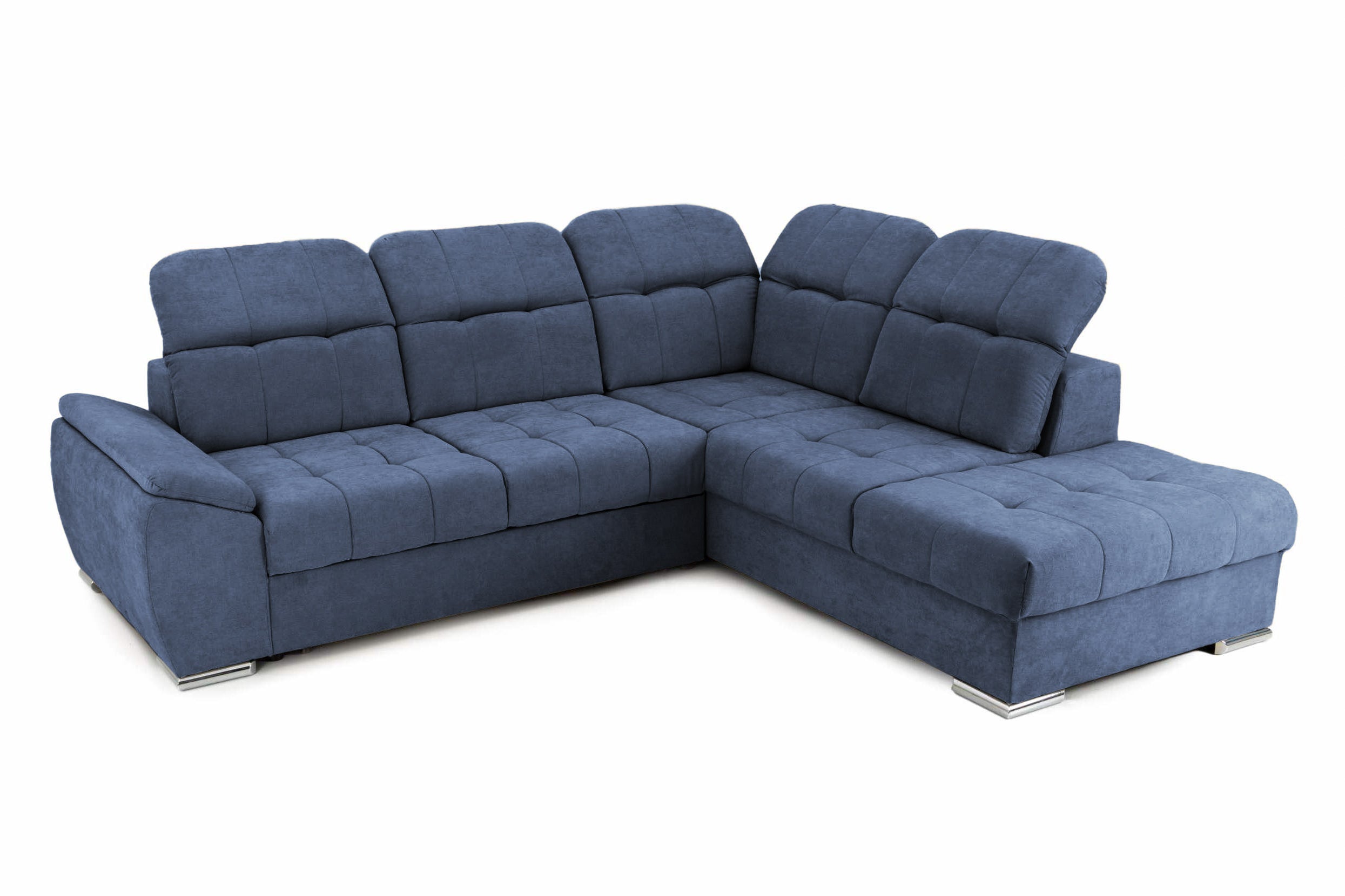 Colțar Extensibil ENZO, cu tetiere, variante stânga/dreapta, 255x220x100 cm Prestige Home